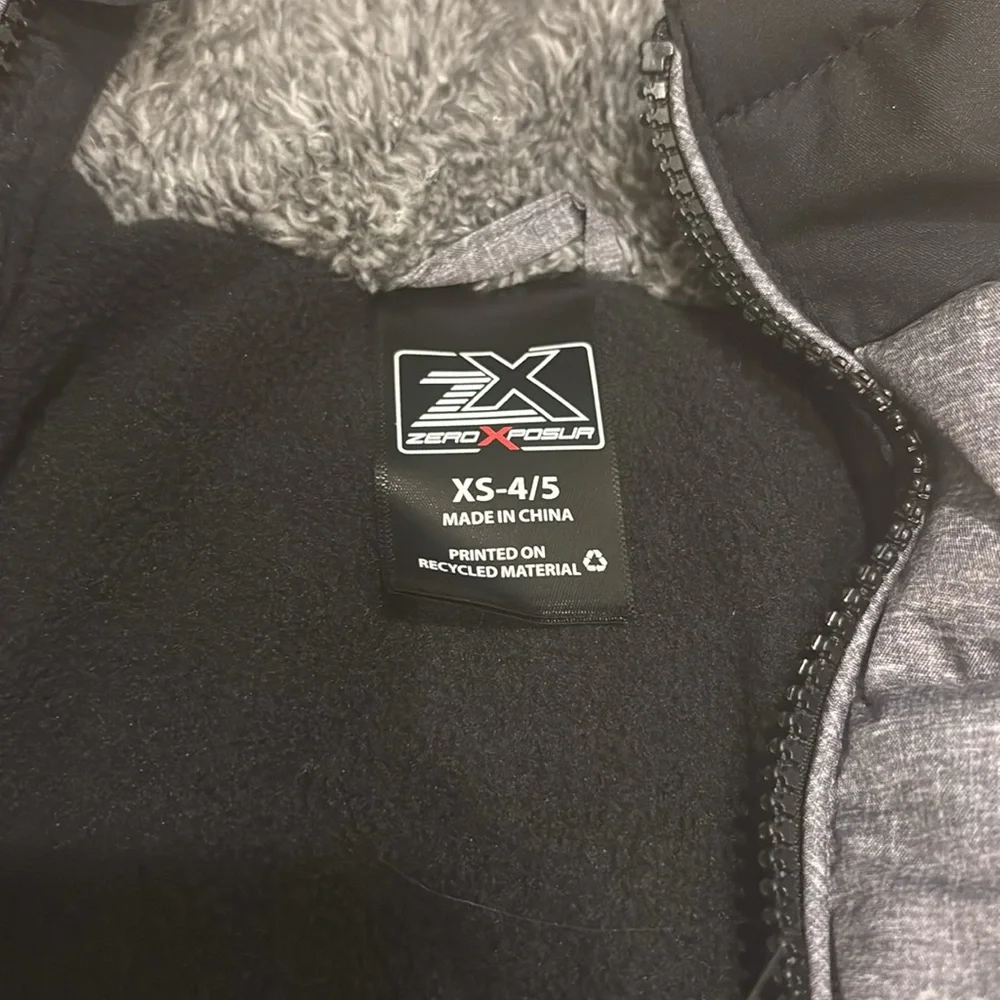 Boys XS 4/5 ZeroXposur Avalanche Fleece Lined Hooded Puffer Jacket - Picture 4 of 6